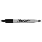Sharpie markers met tweeledige punt | fijne en ultrafijne punten | zwart | 1 stuk