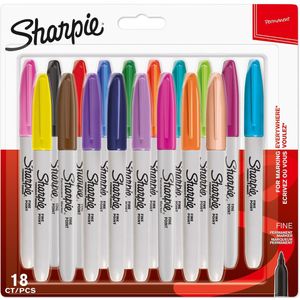 Sharpie Permanent Marker | Marker Stifte mit feiner Spitze | gemischte Farben | 18�St�ck Market Set