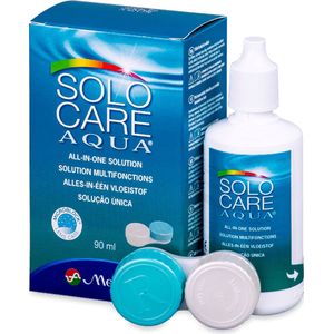 Solocare Aqua 90 ml met lenzendoosje - lenzenvloeistof