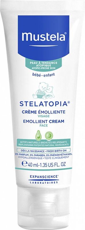 Mustela Stelatopia - Emollierende Gezicht - 40ml - Hydrateert en Verzacht