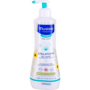 Mustela - Stelatopia - Reinigingsgel - 500ml - Zeepvrij - Voor Gevoelige Huid