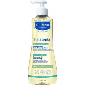Mustela Stelatopia Reinigende Olie Atopische Huid 500 ml Öl