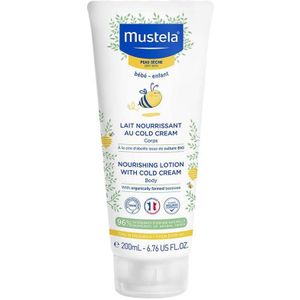 Mustela Bébé-Enfant Voedende Melk met Cold cream Droge huid Lichaamsmelk 200ml