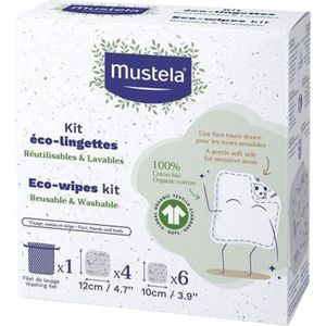 Mustela Eco-Wipes Wasnet Kit + 10 Doekjes