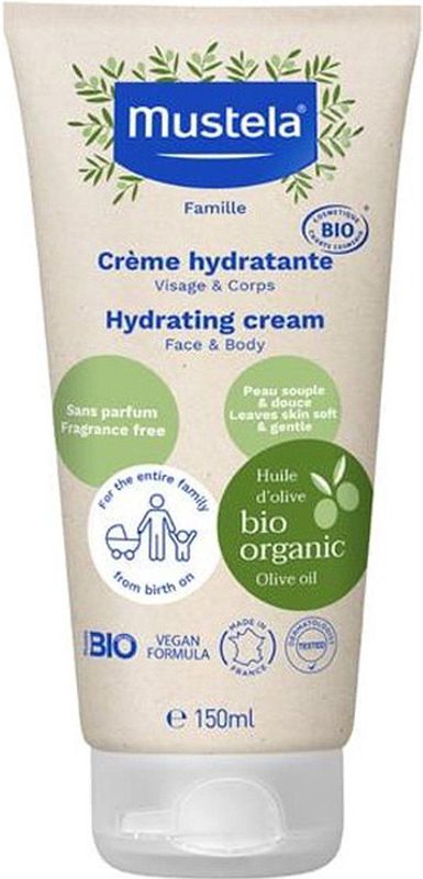Mustela - Bio Hydraterende Crème - 150 ml - BIO Gecertificeerd - Vegan
