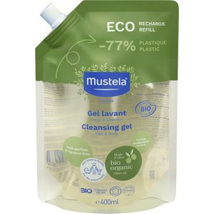 Mustela - Eco Navulling Bio Vegan Reinigingsgel - Olijfolie - Aloë Vera - 400ml