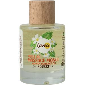 LOVEA - Huile De Massage Corps Multi-Usages - Monoï - 50 ml - Vegan - Fabriqué En France