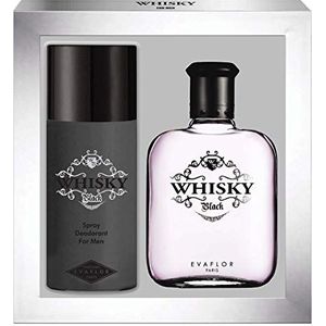 Whisky Black • Cadeauset • Eau de Toilette 100 ml + deodorant • Set • Herengeur • Natuurlijke spray • Evafloris