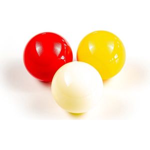 Rene Pierre Biljart ballen 57 mm geel rood wit