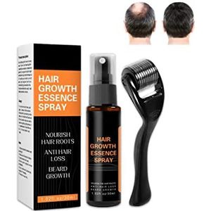 Hair Regrowth Spray, Hair Regrowth Roller+30ml Extra Strength Hair Growth Serum Spray, Hair Regrowth Spray For Women's Men, Ginger Germinal Oil Stop Hair Loss (Spray+Roller)
