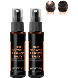 Hair Growth Serum Spray met Roller - Extra Sterk Regroei Behandeling met Knoblauch Germinaal Olie voor Mannen en Vrouwen - Stop Haarverlies (2 stukken)