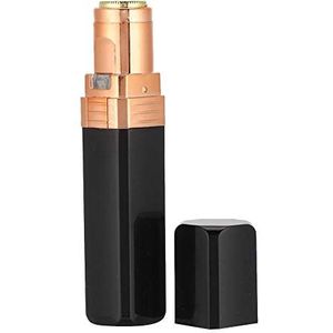 Mini Electric Hair Remover Cute Lipstick Shape Face Body Ontharing Machine voor Vrouwen Facial Hair Removal (Zwart)