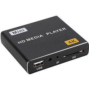 4K HDMI muziekvideospeler, Full-HD USB digitale mediaspeler, universele multimediaspeler voor Android, multifunctionele draagbare universele audiospeler(EU)