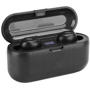 Waterdichte draadloze oortelefoon, mini in-ear BT 5.0 oordopjes HiFi-geluid Stereo magnetische headset Hoofdtelefoon met LED-display Oplaaddoos, 3 uur speeltijd voor sport Hardlopen Fietsen