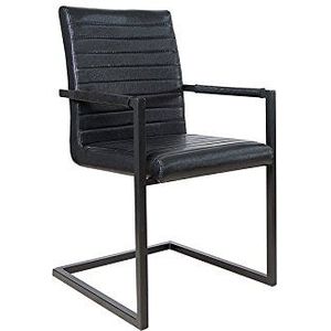 Chloédesign Daisy II stoel, leer, zwart, uniek