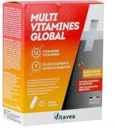 Multivitaminen - Vitavea Global - 45 Capsules - 12 Vitaminen - 7 Sporenelementen
