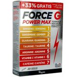 Force G - Power Max - Voedingssupplement - Met Ginseng, Guarana, Taurine