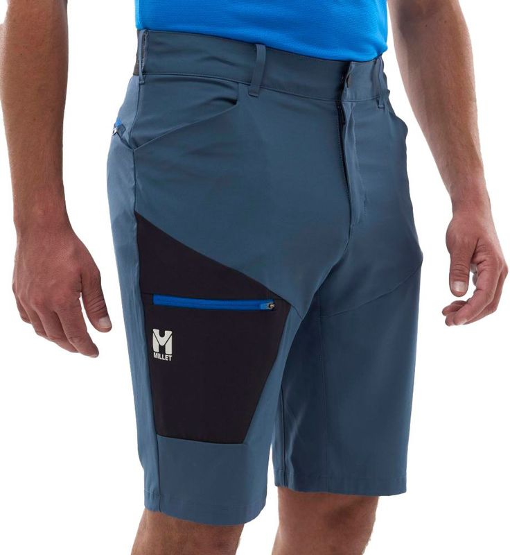 Millet - Wanaka Stretch - Wandelshort - Blauw - Sneldrogend, 4-Weg Stretchstof, 4 Zakken