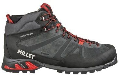 millet super trident gore tex grijs rood wandelschoenen