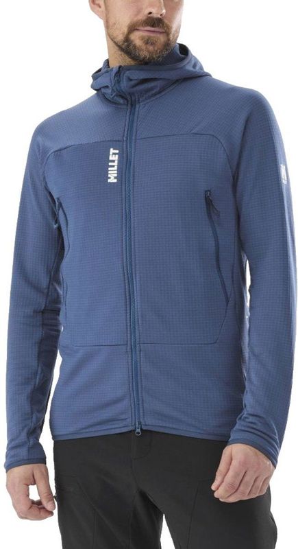 Millet - Fusion Grid - Hoodie - Blauw - Polartec Power Grid