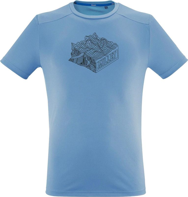 Millet - Kamet Map - T-shirt - Blauw - 84% Gerecycled Polartec Powerdry