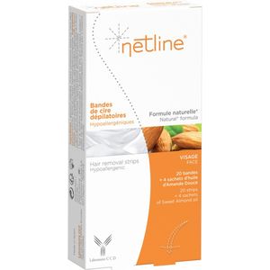 Netline Hypoallergene strepen voor gezicht, maat L 38/40, 250 ml