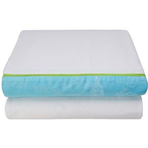 Garnier Thiebaut BON Voyage laken, katoen, turquoise, 240 x 300 cm