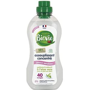 Biovie Wasverzachter concentraat voor de gevoelige huid, verzorging en verwijdering van wasgoed, eco-wasmiddel, 1 l fles