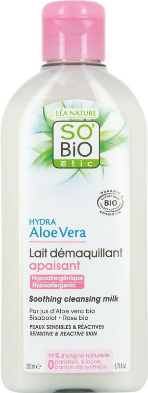 SO'BiO étic Hydra Aloe Vera Dermo Cleansing milk 200 ml
