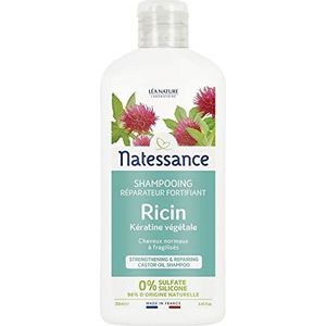 Natessance - Herstellende Shampoo - Ricinus & Plantaardige Keratine - 250 ml fles