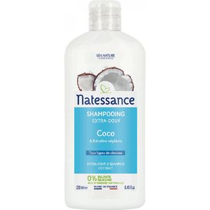 NATESSANCE Veelvuldig gebruik shampoo - 100 ml - Keratine van kokos en groenten - Extra zacht en glanzend