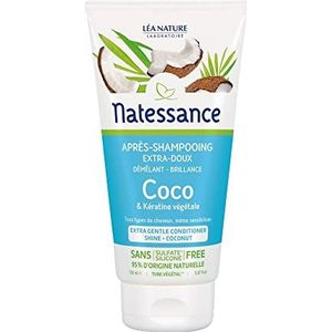 Natessance Extra Zachte Kokosnoot en Plantaardige Keratine Conditioner 150 ml