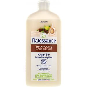 Natessance Voedende Organische Argan en Organische Plantaardige Keratine Shampoo 500 ml