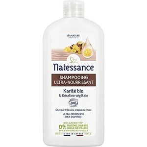 Natessance Ultra Voedende Biologische Sheaboter en Plantaardige Keratine Shampoo 500 ml
