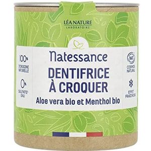 Natessance Aloë Vera & Menthol Tandenborstel Tabletten - 80 Stuks
