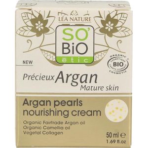 So BiO étic - Perles d'Argan - Gezichtscrème - Vegan - 99% Natuurlijke Ingrediënten