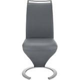 Set van 2 stoelen TWIZY - grijs kunstleer L 61 cm x H 100 cm x D 49 cm