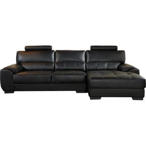Ecksofa Leder - Ecke Rechts - Schwarz - metropolitan ii