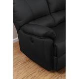 Relaxfauteuil van leer MARCIS - zwart - elektrisch