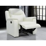 Relaxfauteuil EVASION van leer - ivoorwit