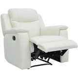 Relaxfauteuil EVASION van leer - ivoorwit