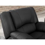 Relaxfauteuil van leer AROMA - zwart