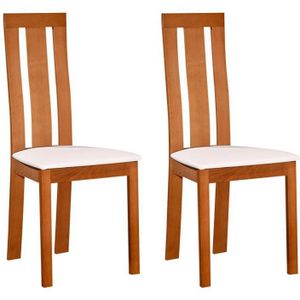 Set van 2 stoelen DOMINGO - Massief beuken kleur naturel