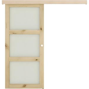 Schuifdeur ACOSTA met 3 ramen - H205xB93 cm - MDF L 93 cm x H 205 cm x D 3.5 cm