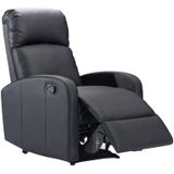 Relaxfauteuil van kunstleer ISAO - Zwart L 65 cm x H 101 cm x D 91 cm