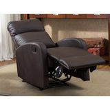 Relaxfauteuil van kunstleer ISAO - Bruin L 65 cm x H 101 cm x D 91 cm