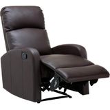 Relaxfauteuil van kunstleer ISAO - Bruin L 65 cm x H 101 cm x D 91 cm