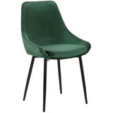 Set van 2 stoelen MASURIE - Fluweel - Groen L 49 cm x H 85.5 cm x D 56 cm