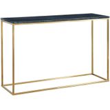 PASCAL MORABITO Design sidetable ARETHA - Marmer en metaal - Zwart en goudkleurig - van Pascal Morabito L 120 cm x H 76 cm x D 35 cm