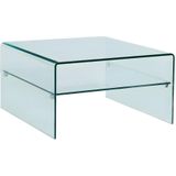 Salontafel STILEOS - Dubbele plaat - Gehard glas